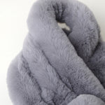 Faux Fur Woman Winter Pom Pom Scarf