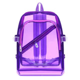 Waterproof PVC Transparent Backpacks Girls Jelly Bag