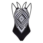 Geometric Printed One Piece Swimsuit