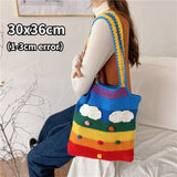 Rainbow Crochet Shoulder Bag