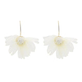 Fashion Big lace Flower Crystal Earrings