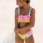 Floral Brazilian Ruffle Swimsuit