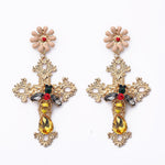 Bee Rhinestone Boho Drop Earrings