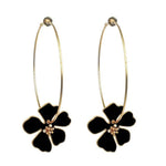 Sweet Big Circle Flower Round Earrings