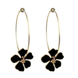 Sweet Big Circle Flower Round Earrings