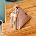 Fashion Triangle Fringe Mini Shoulder Bag