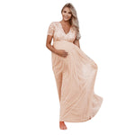 Maternity Sequin Short Sleeve Dress Photoshoot Gowns