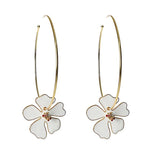 Sweet Big Circle Flower Round Earrings