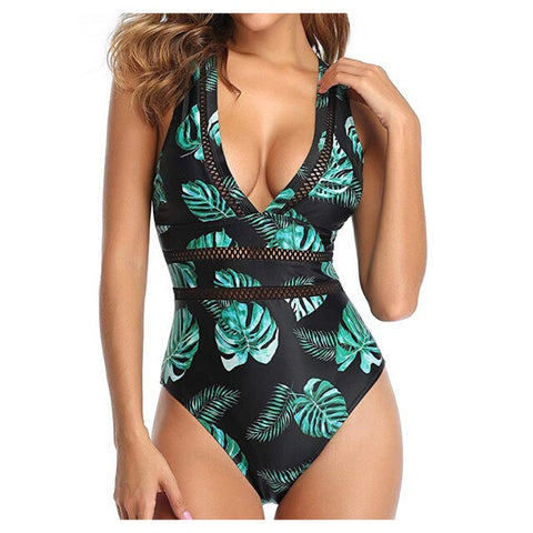 Tropical Leaf One-Piece Swimsuit