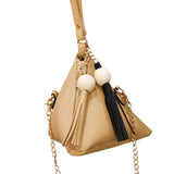 Fashion Triangle Fringe Mini Shoulder Bag